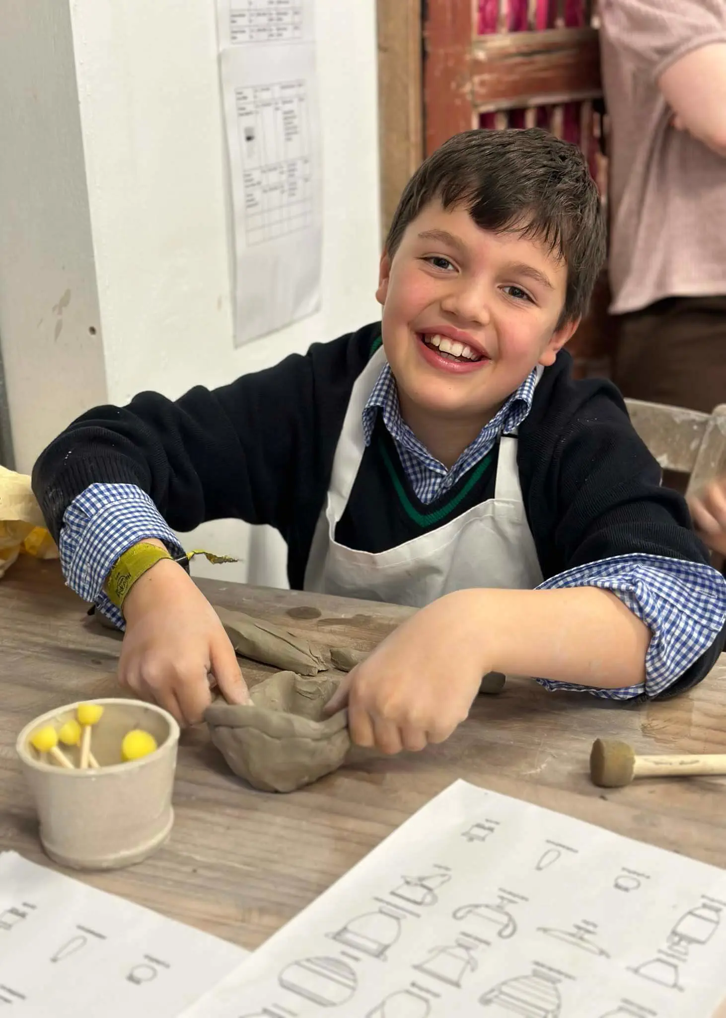 Prep 5 pupils of Ibstock Place School took a ceramics class.