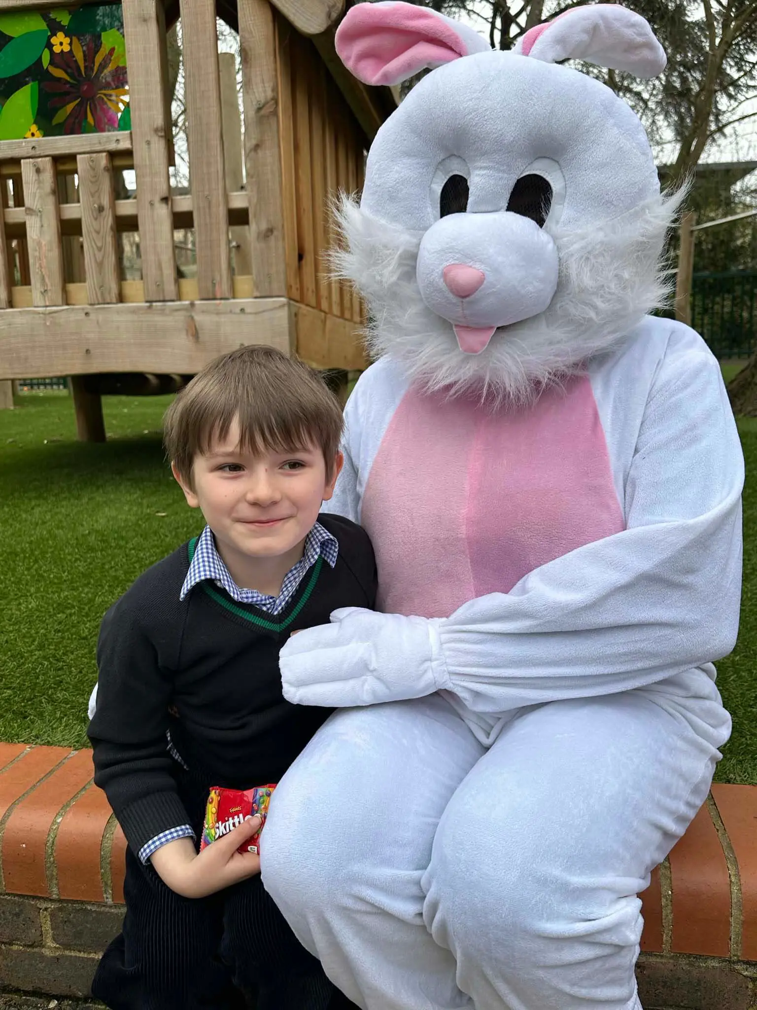 Pre-prep and Prep pupils has a special surprise visit from the Easter Bunny.