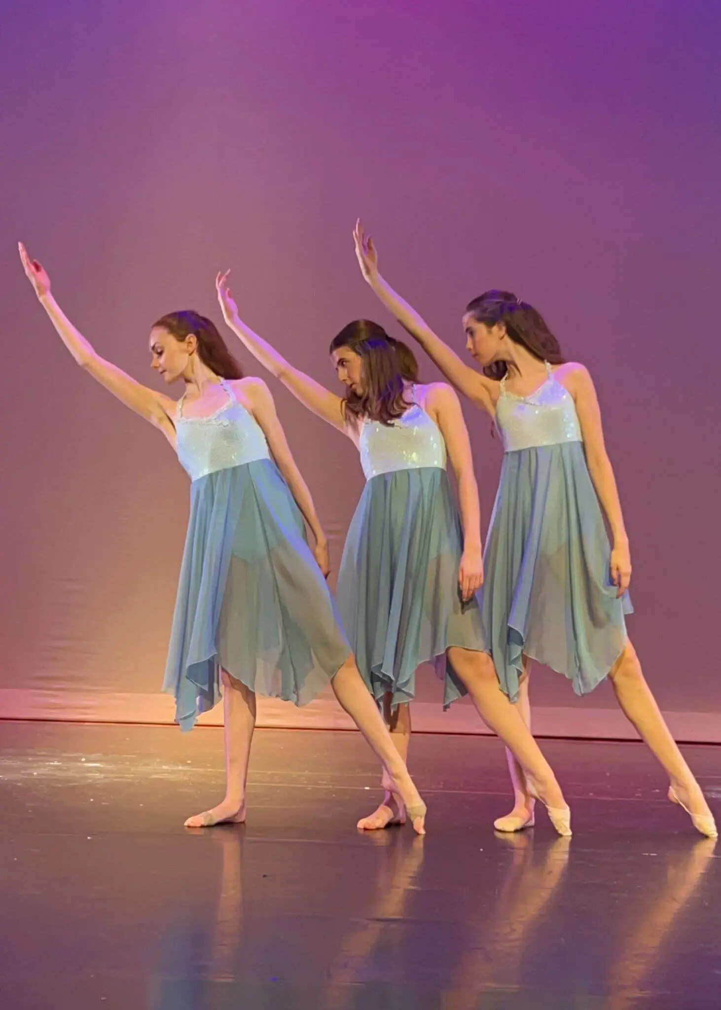 Senior pupils doing a ballet performance at Ibstock Place School, a private school near Richmond, Barnes, Putney, Kingston, and Wandsworth on an overseas trip. 