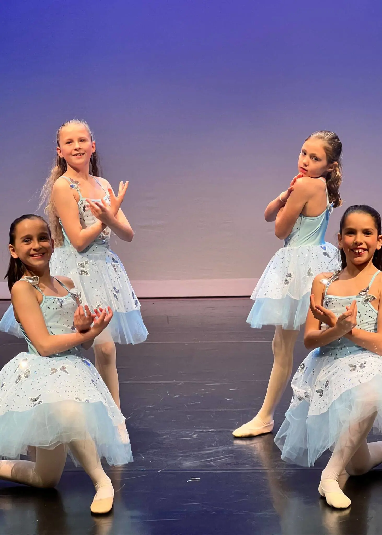 Prep pupils doing a ballet performance at Ibstock Place School, a private school near Richmond, Barnes, Putney, Kingston, and Wandsworth on an overseas trip. 