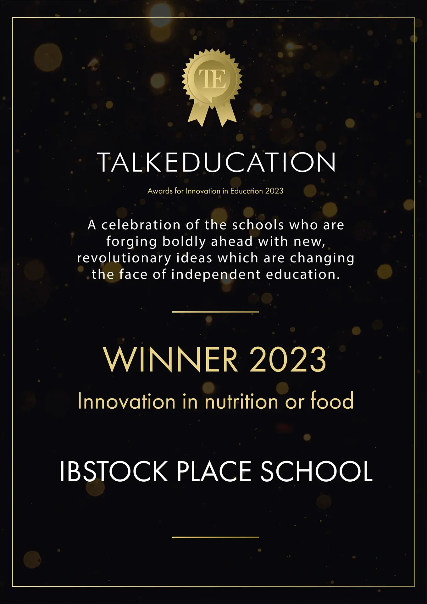 Innovation In Education Award 2023