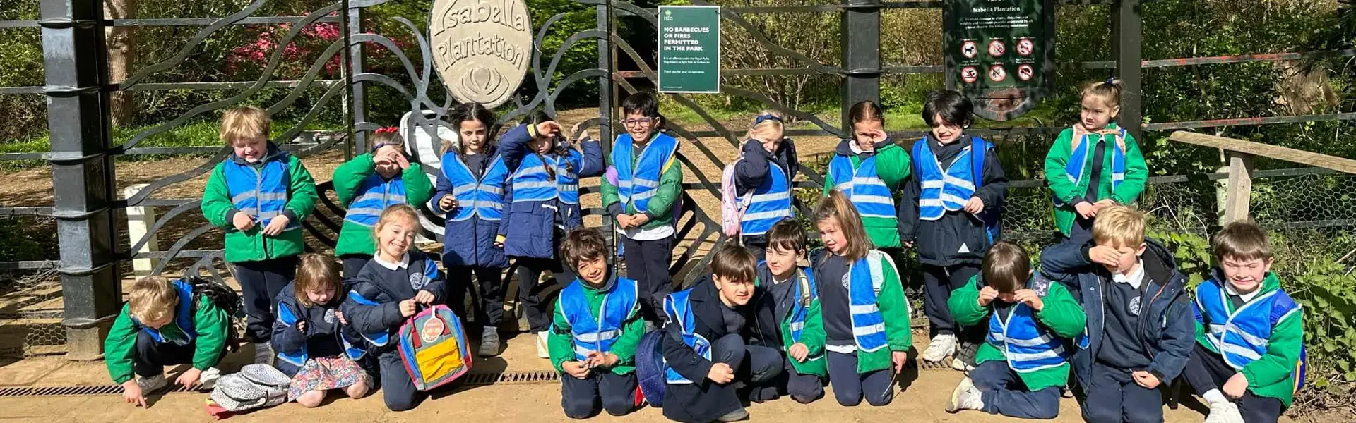 Kindergarten pupils became explorers in the magical Isabella Plantation | Ibstock Place School, a private school near Richmond, Barnes, Putney, Kingston, and Wandsworth.