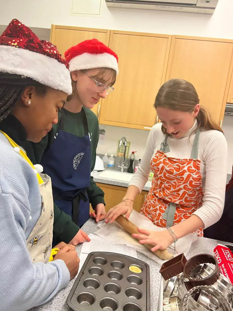 Ibstock Place School pupils baking Christmas treats.