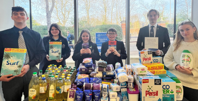 Senior pupils donated daily home use products for a charity.