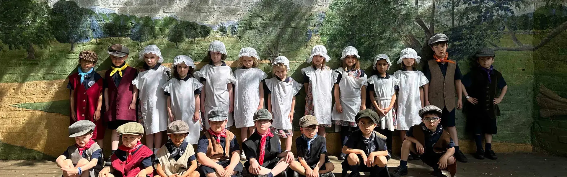 Group photo of Prep 1 at Holly Lodge | Ibstock Place School, a private school near Richmond, Barnes, Putney, Kingston, and Wandsworth on an overseas trip. 