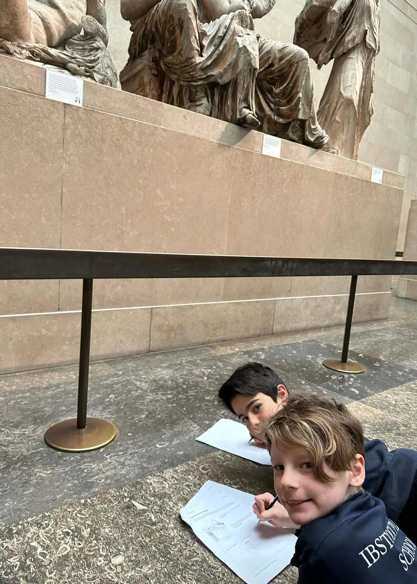 Prep 5 pupils at the British Museum | Ibstock Place School, a private school near Richmond, Barnes, Putney, Kingston, and Wandsworth.