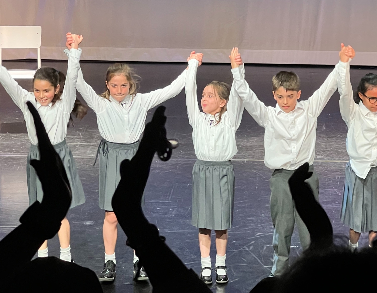 Prep pupils doing a dance performance at Ibstock Place School, a private school near Richmond.