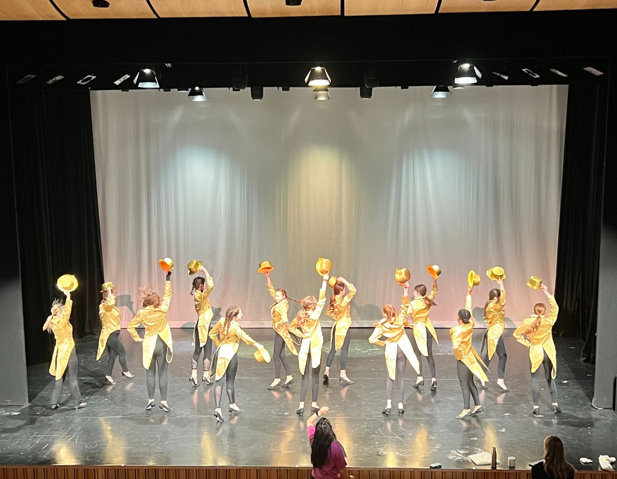 Prep pupils doing a dance performance at Ibstock Place School, a private school near Richmond.