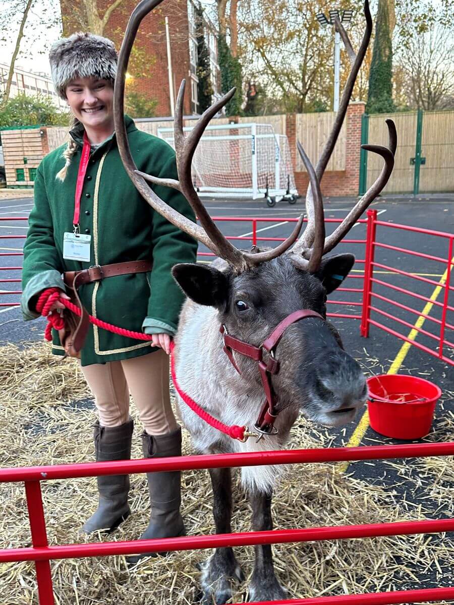 Prep Pupils visit from Santa and reindeer