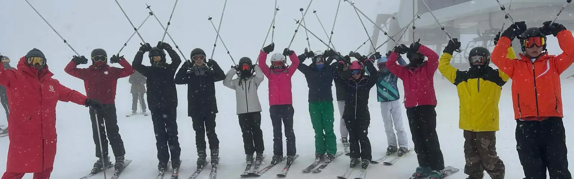Senior pupils in snow skiing at the Alps | Ibstock Place School, a private school near Richmond, Barnes, Putney, Kingston, and Wandsworth.