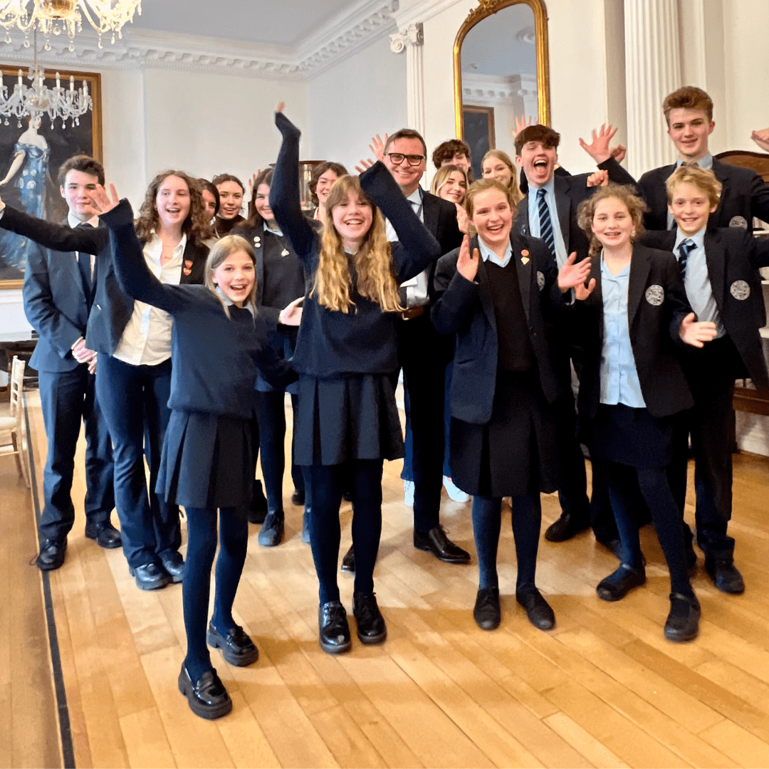 Senior pupils at the Head master lunch at Ibstock Place School, a private school near Richmond, Barnes, Putney, Kingston, and Wandsworth