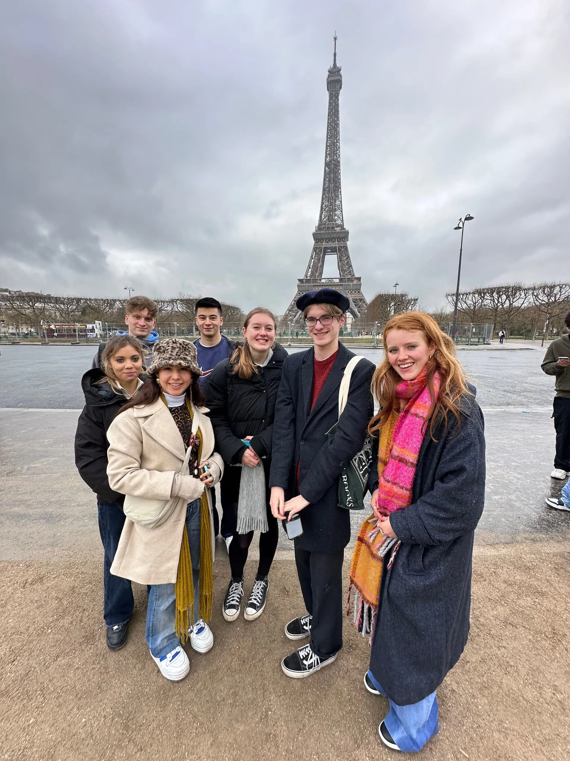  Sixth form pupils on a trip in Paris.