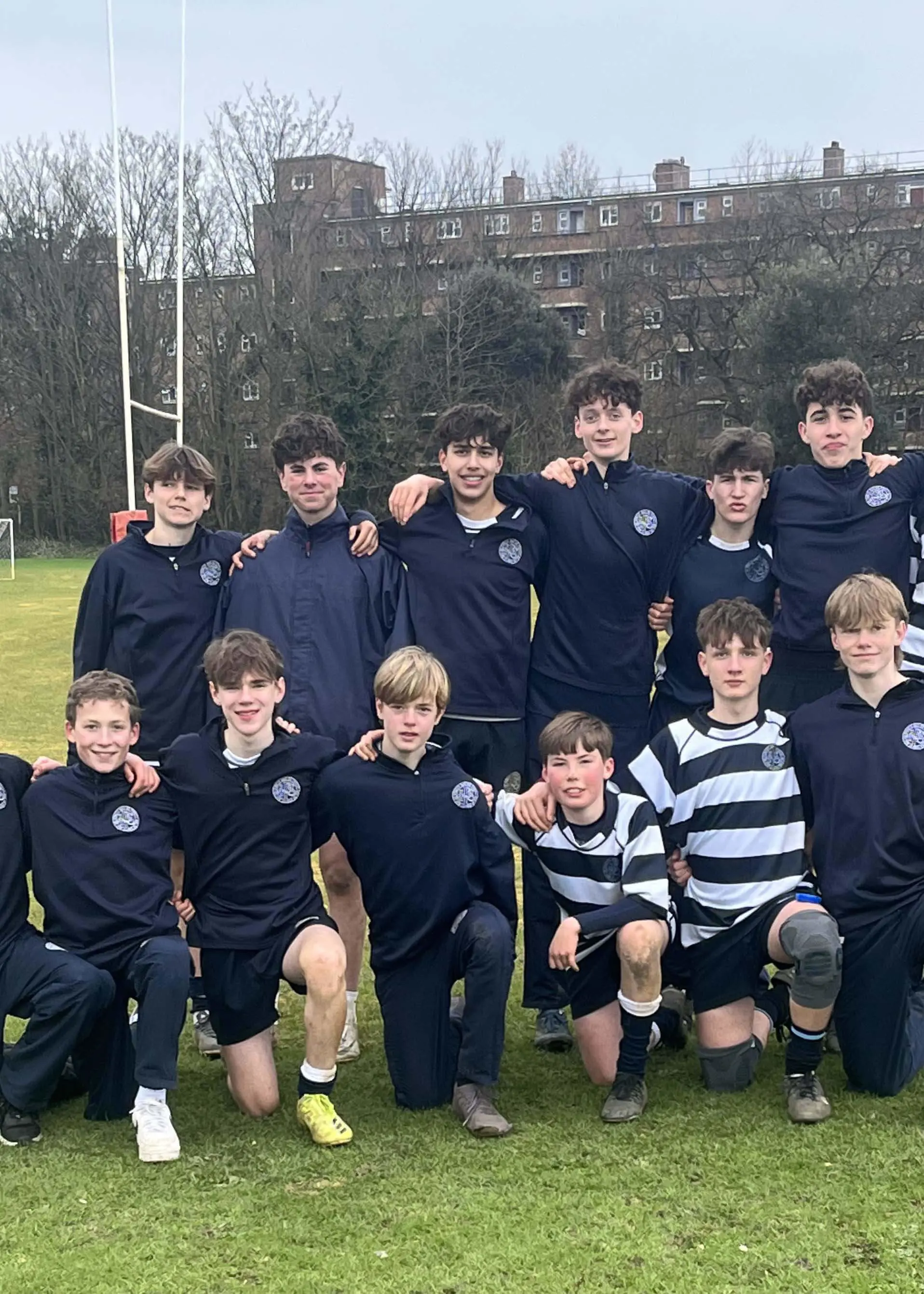 Senior boys rugby team photo at Ibstock Place School, a private school near Richmond, Barnes, Putney, Kingston, and Wandsworth.