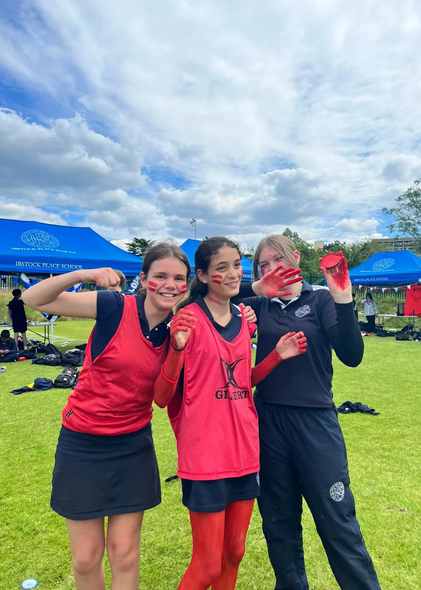 Track and Field Day, pupil dressed up in their house colour | Ibstock Place School, Roehampton, Private School Near Richmond, Barnes, Putney, Kingston, & Wandsworth 