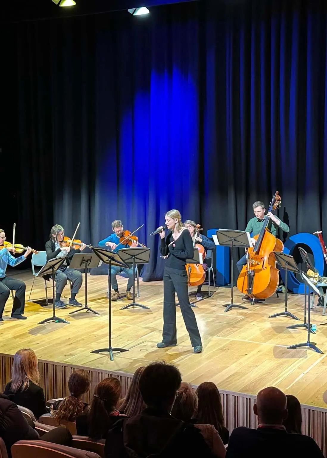 The music scholars playing music with our professional ensemble-in-residence ‘The Berkeley Ensemble' at Ibstock Place School, a private school near Richmond, Barnes, Putney, Kingston, and Wandsworth.