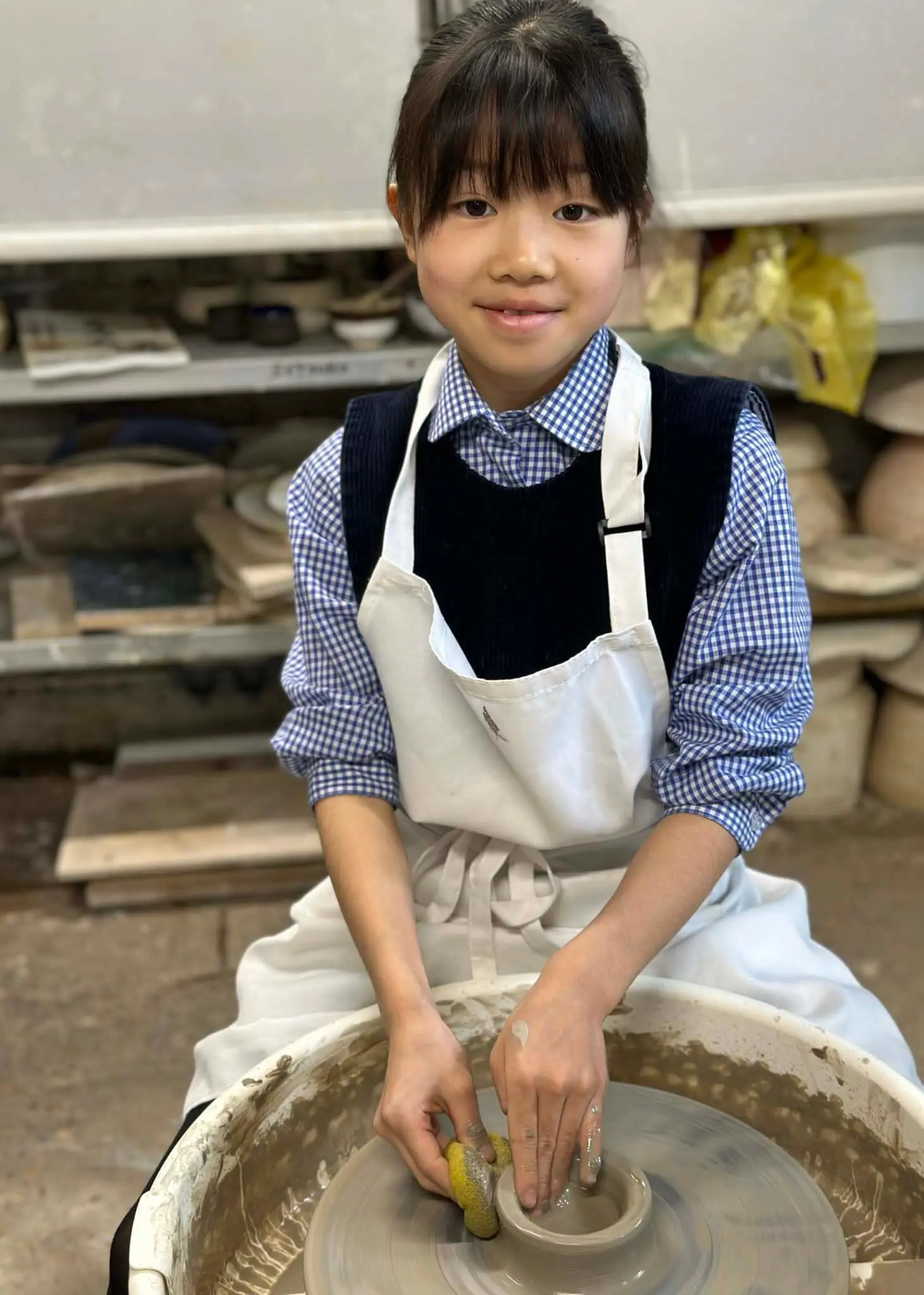 Prep 5 pupils of Ibstock Place School took a ceramics class.