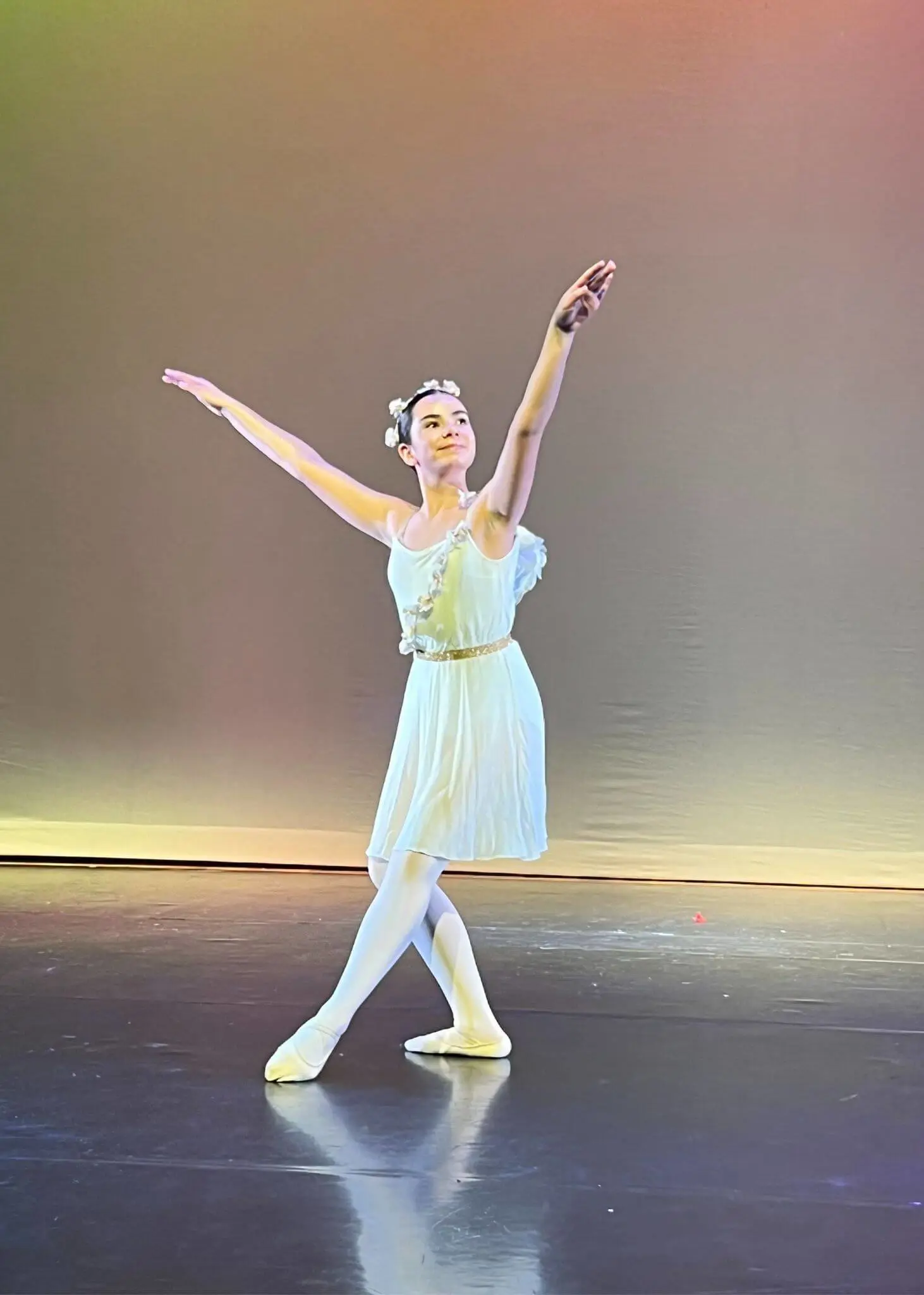 Senior pupils doing a ballet performance at Ibstock Place School, a private school near Richmond, Barnes, Putney, Kingston, and Wandsworth on an overseas trip. 