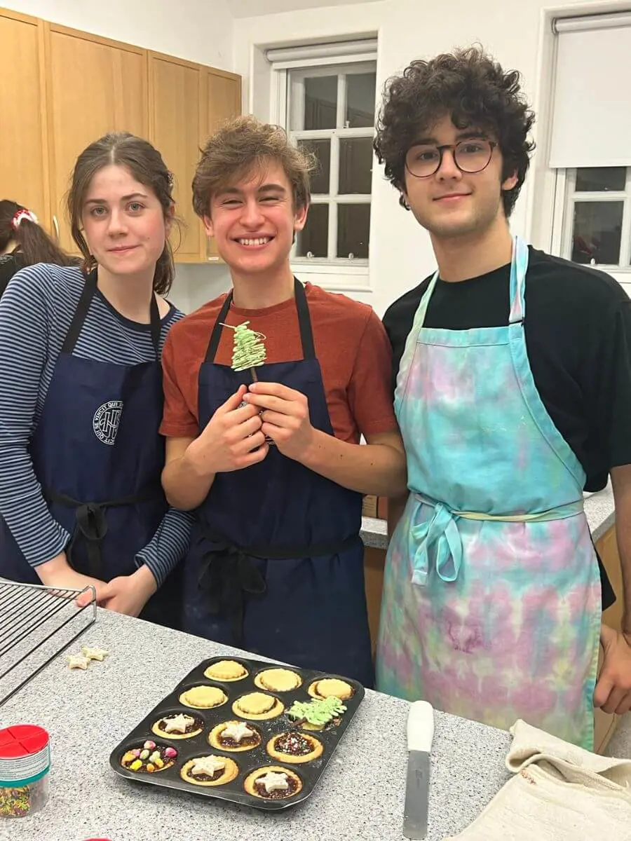 Ibstock Place School pupils baking Christmas treats.