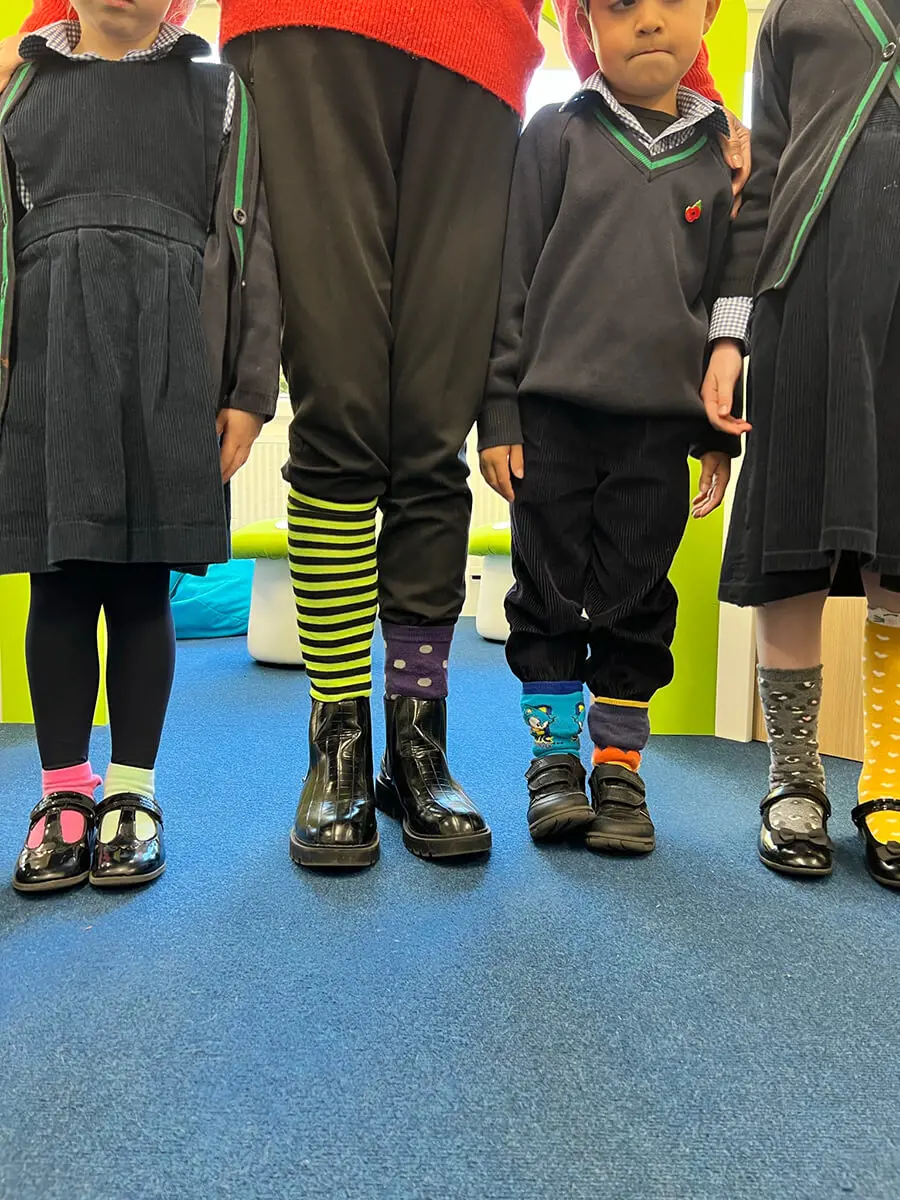 Odd Sock Day 2023 at Ibstock Place School, an independent school in Roehampton