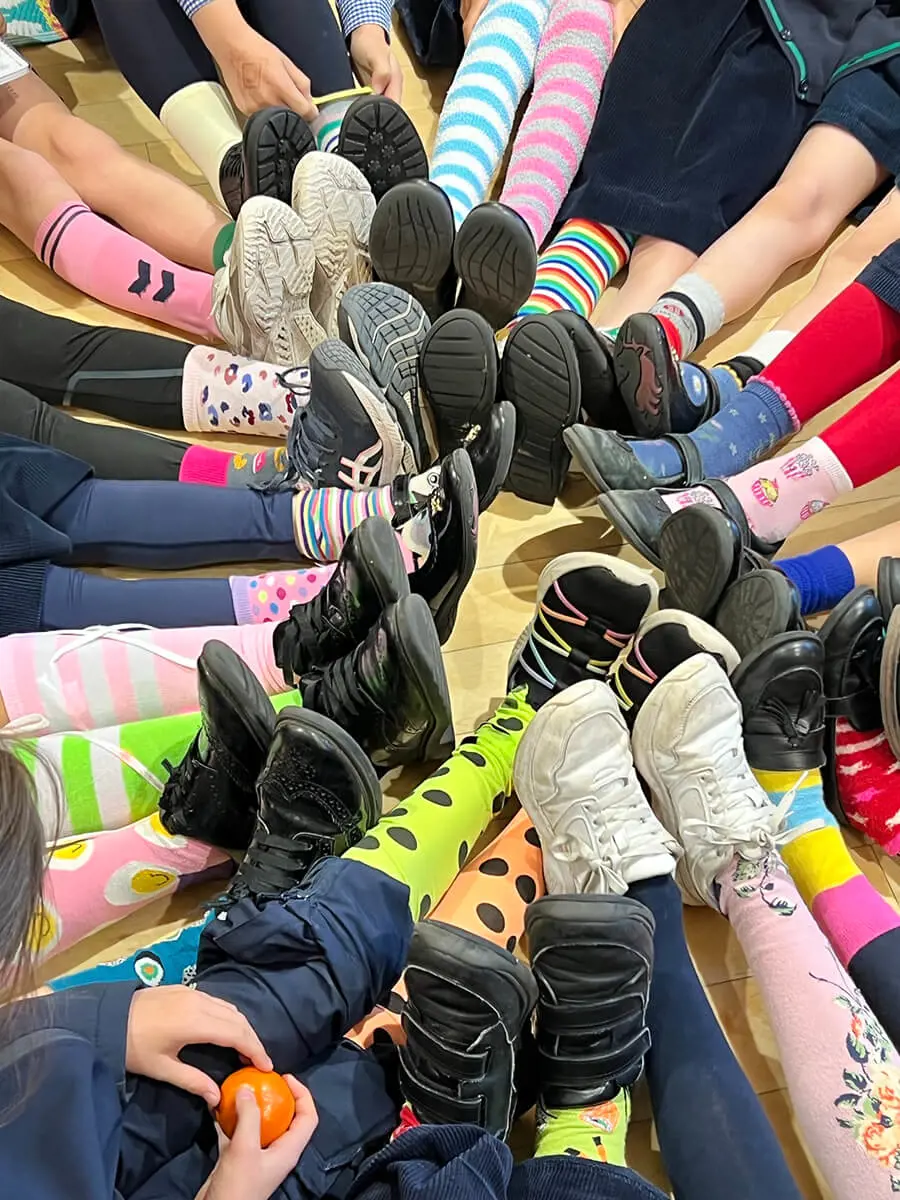 Odd Sock Day 2023 at Ibstock Place School, an independent school in Roehampton