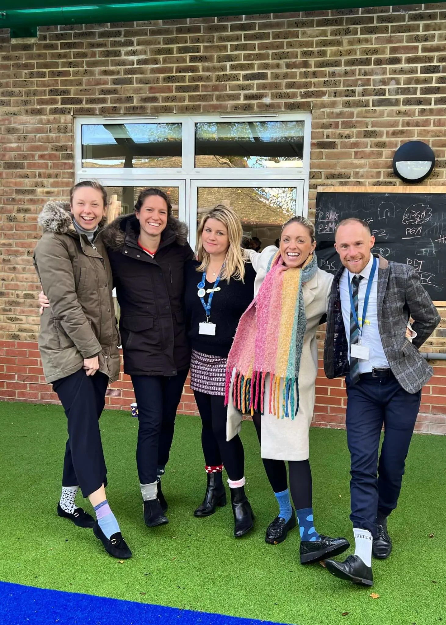 Prep pupils in odd socks| Ibstock Place School, a private school near Richmond, Barnes, Putney, Kingston, and Wandsworth. 