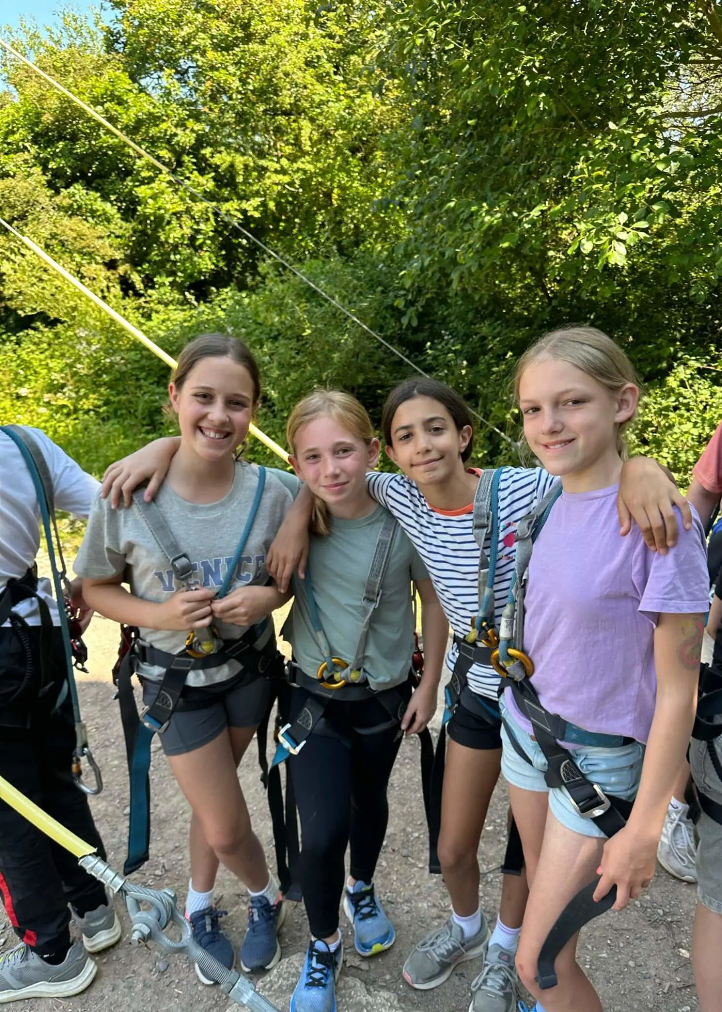 Prep 6 residential trip to the Isle of Wight, pupils in climbing gear| Ibstock Place School, Roehampton, Private School Near Richmond, Barnes, Putney, Kingston, & Wandsworth 