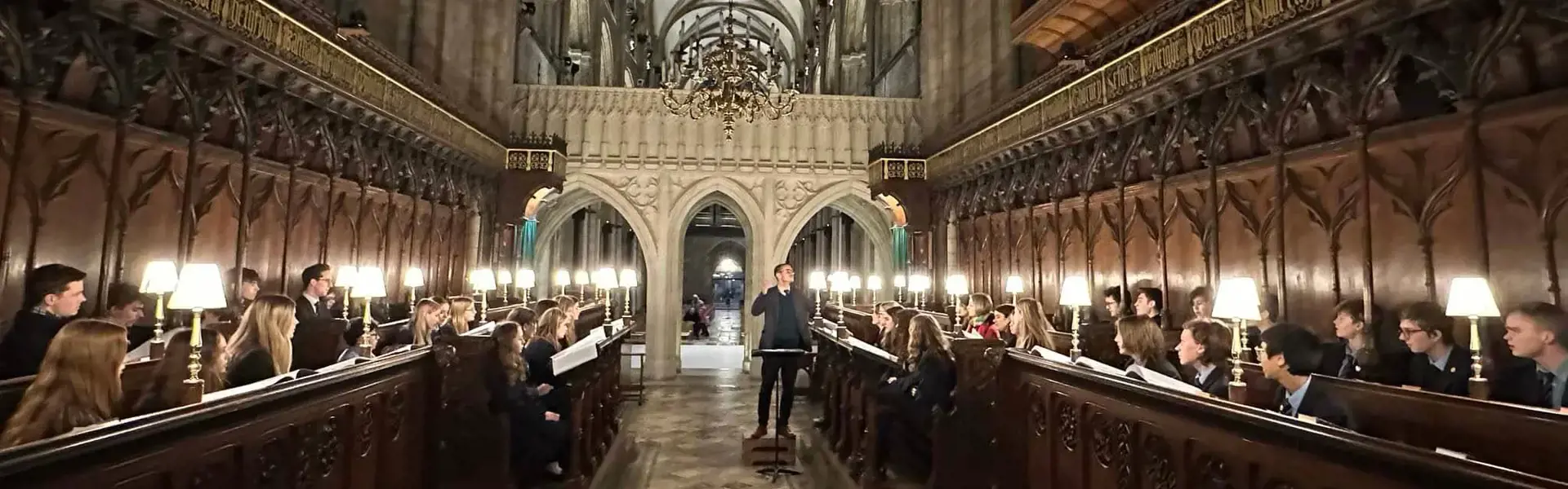 Schola Cantorum sang evensong quite superbly at Chichester Cathedral. 