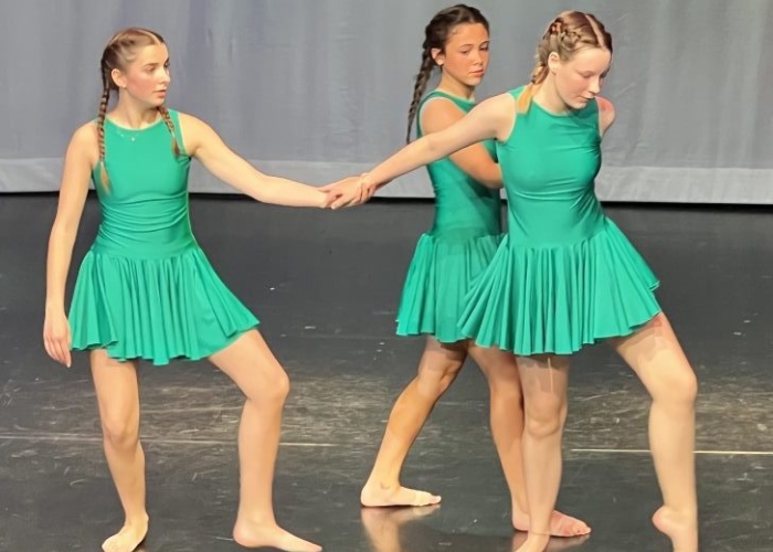 Senior pupils performing a dance at Ibstock Place School, a private school near Richmond, Barnes, Putney, Kingston, and Wandsworth.