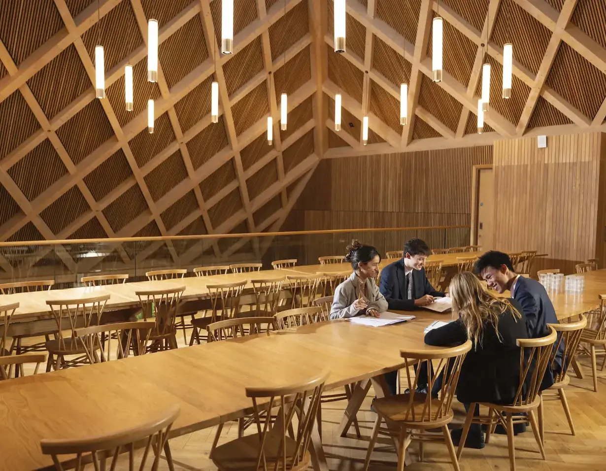 Sixth form pupils studying in the classroom at Ibstock Place School, a private school near Richmond, Barnes, Putney, Kingston, and Wandsworth.