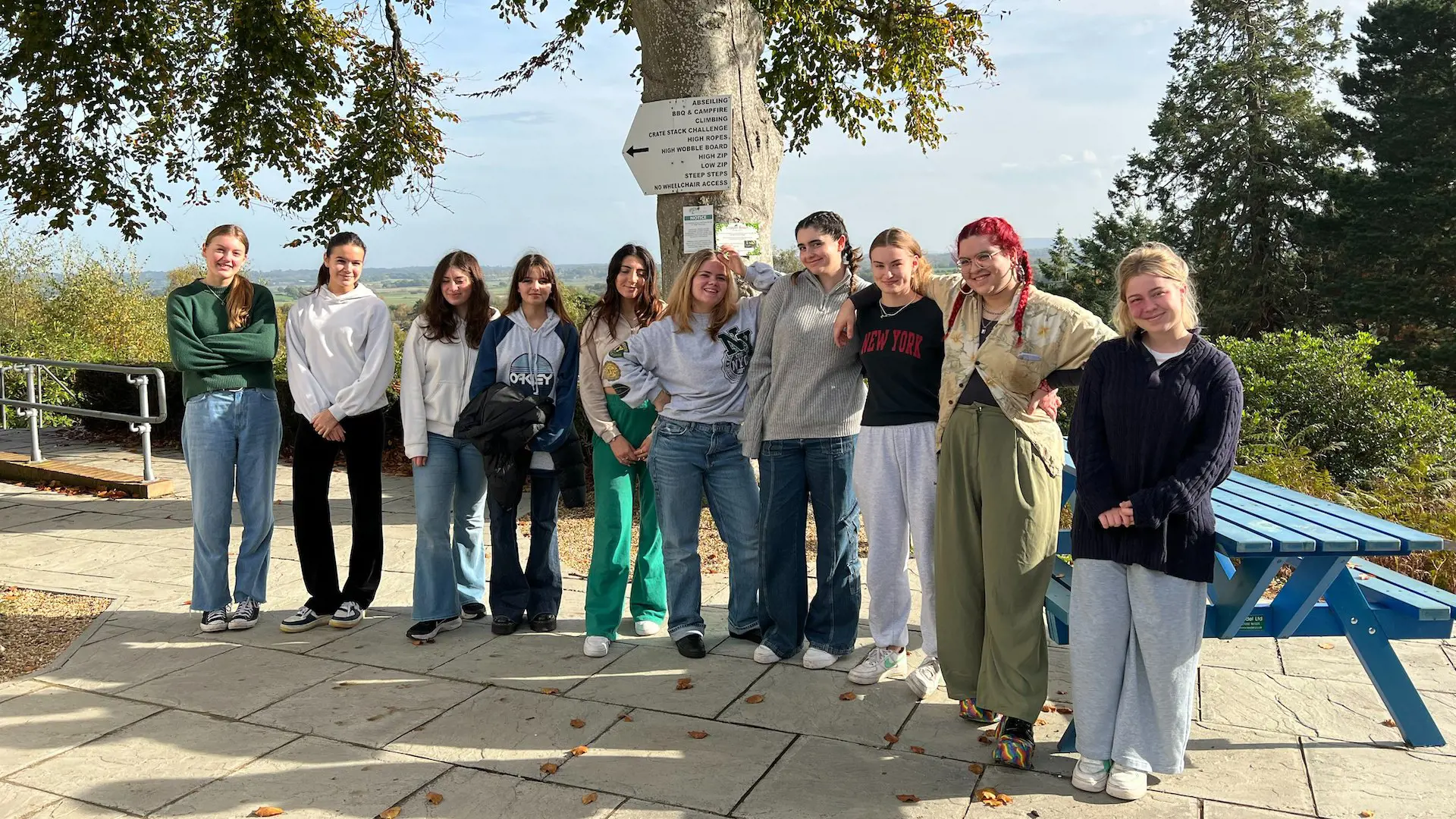 Sixth form pupils of Ibstock Place School, a private school near Richmond, Barnes, Putney, Kingston, and Wandsworth on an overseas trip. 