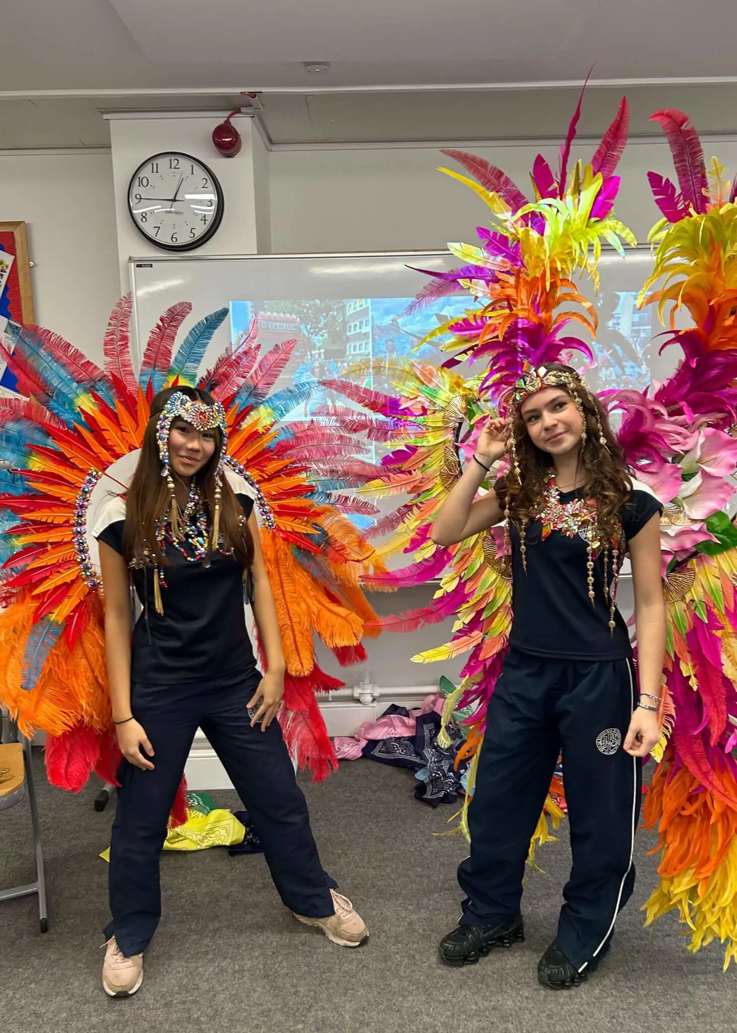 Senior pupils in carnival attire | Ibstock Place School, a private school near Richmond, Barnes, Putney, Kingston, and Wandsworth. 