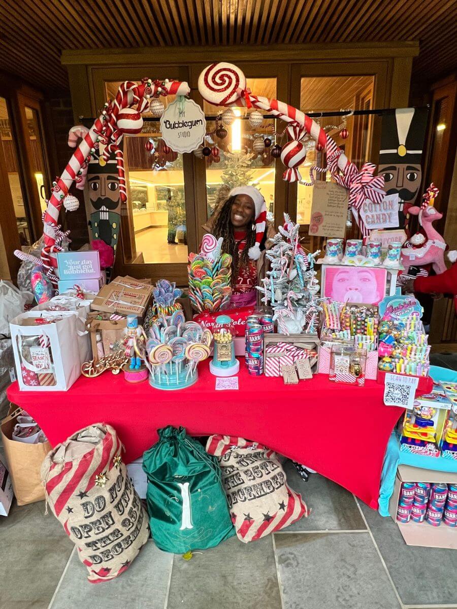 Christmas stall at Ibstock Place School Festive Fair.